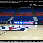 An empty McKale Center.