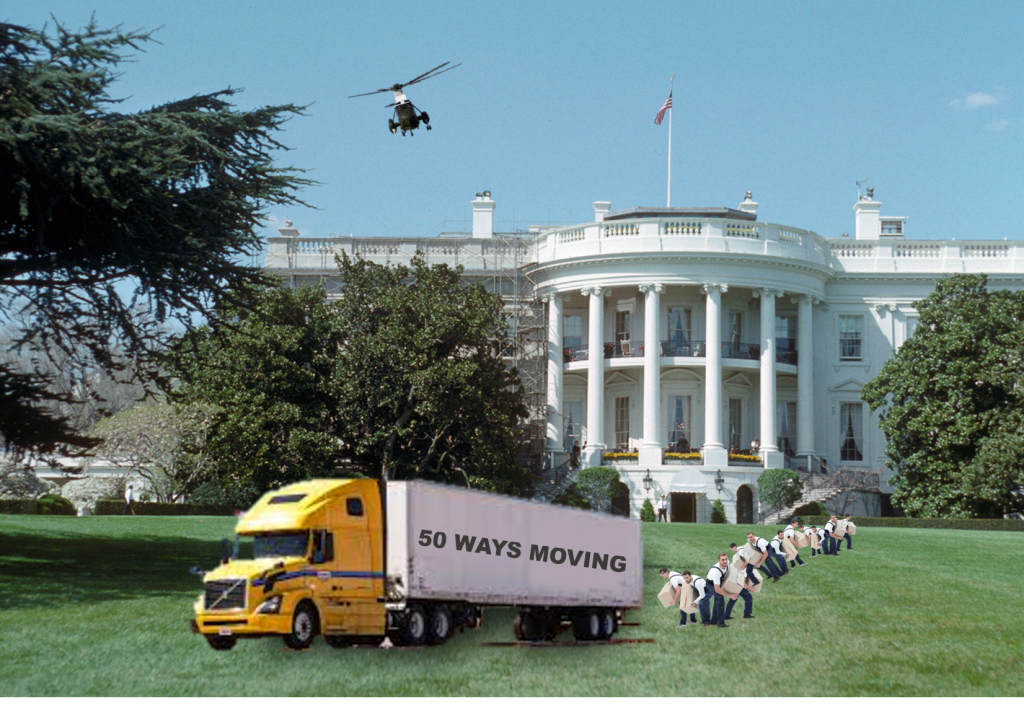 There Must Be 50 Ways to Leave the White House. Moving Day for Czar Trump.